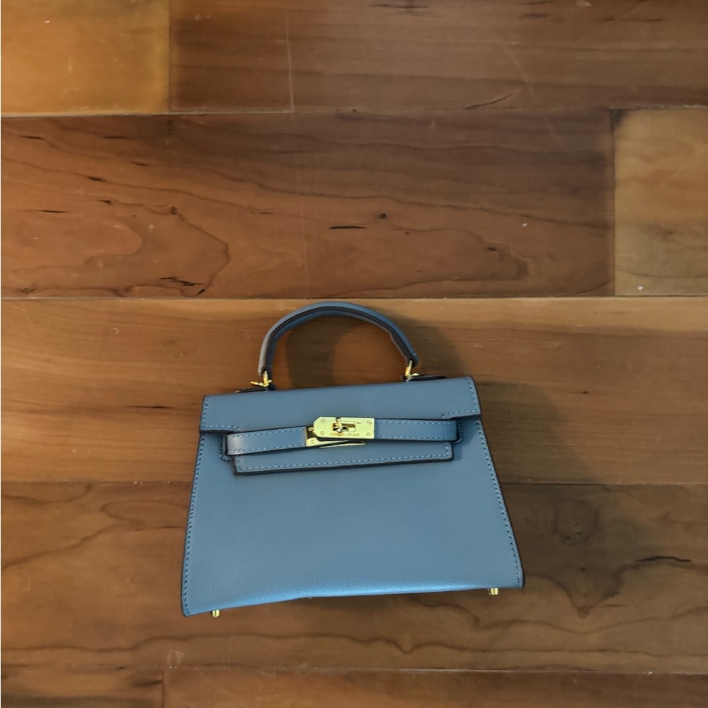 Inspired mini Kelly Blue Handbag